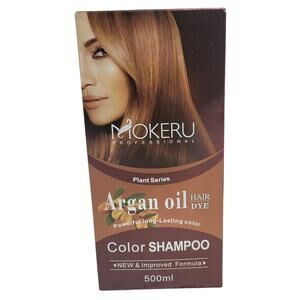 Mokeru Permanent Hair Dye Color Shampoo with Argan Oil 500 ML Grape Red 04